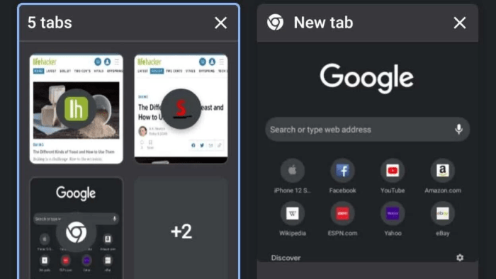 Browser Tabs on Android