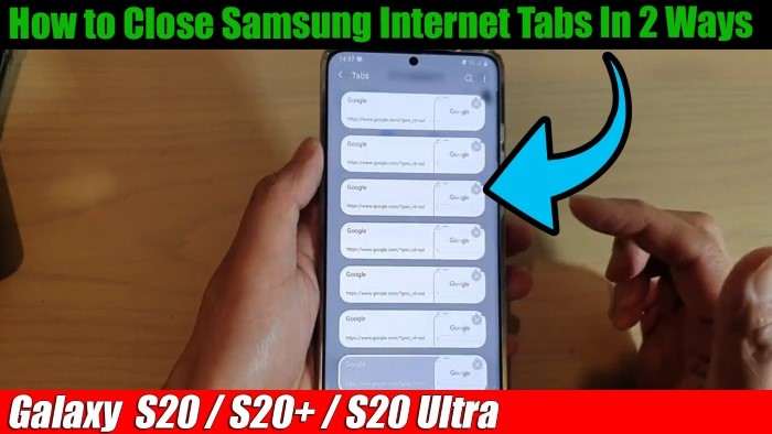 Closing Tabs in Samsung Internet Browser