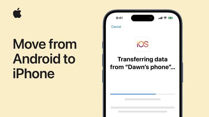 Transferring Data from Android to iPhone