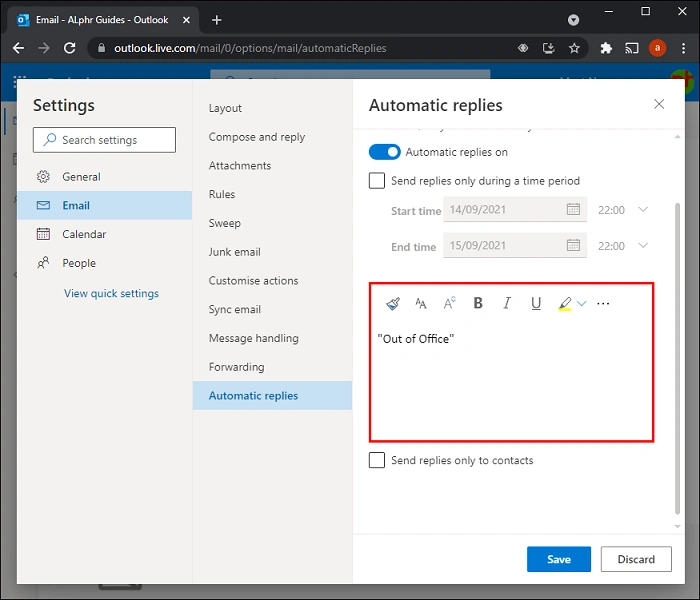 What Is the Out of Office Feature in Outlook App